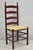 Rustic Late 20th Century Primitive Rustic Ladder Back Woven Rush Seat Dining Side Chairs - Set of 6 For Sale - Image 3 of 14