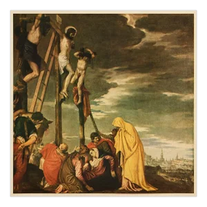 1953 After Veronese "Calvary", Vintage Full-Color Print