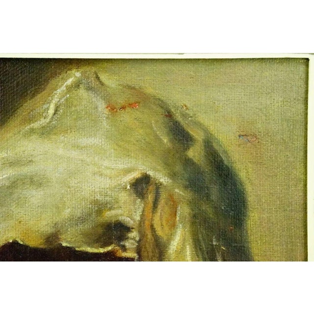 Gustave Lino, Portrait of a Child, 1890s, Oil on Canvas, Framed For Sale - Image 10 of 18