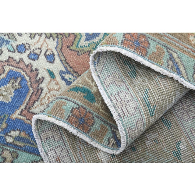 Persian 1970s Vintage Persian Handmade Wool Orange Oversized Rug For Sale - Image 3 of 11