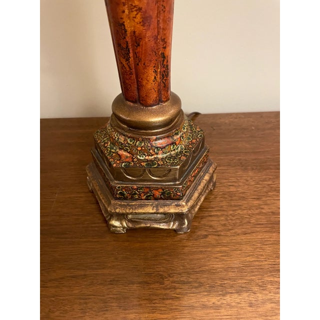 J. B. Hirsch J. B. Hirsch Beaux Arts Style Table Lamp With Verdigris Finish For Sale - Image 4 of 10