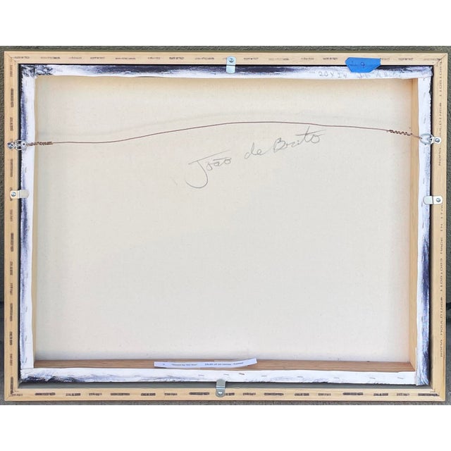 Wood “Kissed by the Sun” Oil on Canvas Landscape by Joao De Brito For Sale - Image 7 of 7