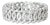 Late 20th Century Size 6.25 18K White Gold Hidalgo Diamond Eternity Wedding Band Ring For Sale