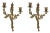Traditional Mid 20th Century Brass Acanthus Leaf Wall Sconces - a Pair For Sale - Image 3 of 3
