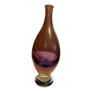 Vintage Seguso Vetri d'Arte Murano Flavio Sommerso Glass Footed Vase