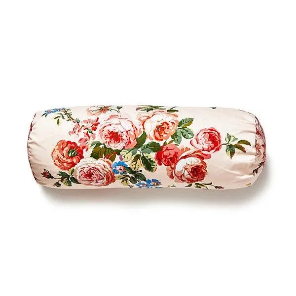 Traditional The House of Scalamandré Botanical Garden Bolster, Rose Quartz For Sale - Image 3 of 3