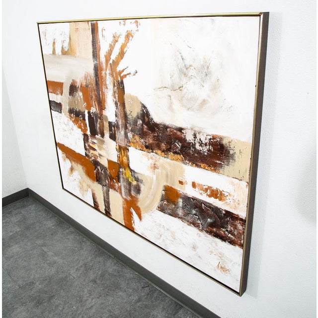 Mid-Century Modern Mid Century Modern Original Painting Art Abstract Expressionist Lee Reynolds MCM For Sale - Image 3 of 12