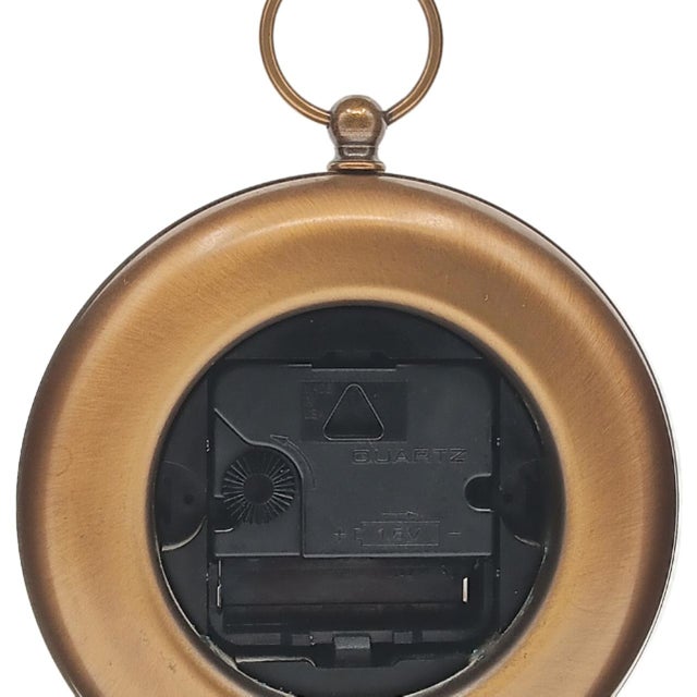 Mid-Century Modern Vintage Sterling & Noble Pocket Watch Clock For Sale - Image 3 of 5