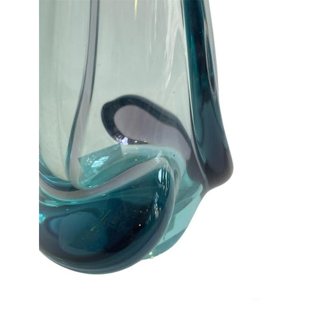 Glass Czechoslovakian Vase by Miroslav Klinger, 1960s For Sale - Image 7 of 8