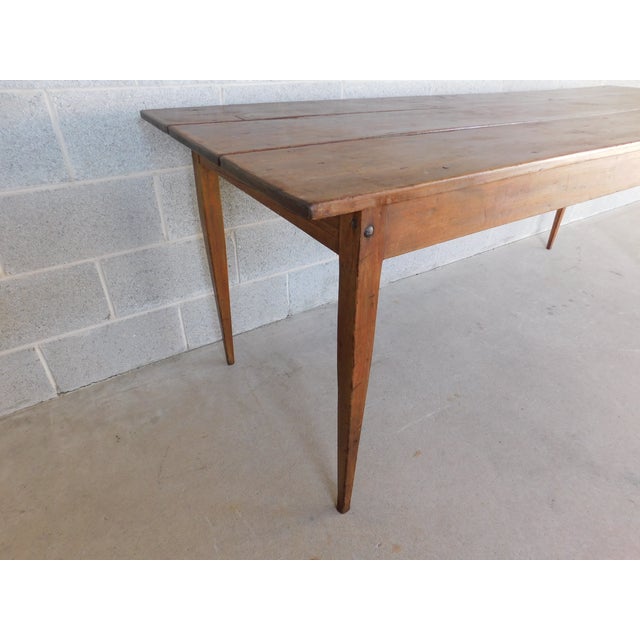 Antique Shaker Farmhouse Style Dining Table 82.5"w For Sale - Image 4 of 15