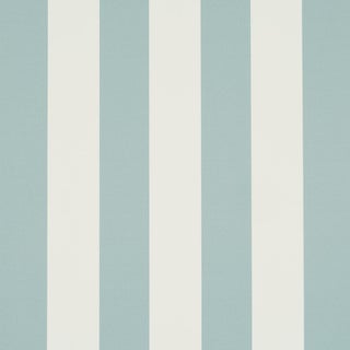Schumacher Emma Stripe Wallpaper In Chambray For Sale