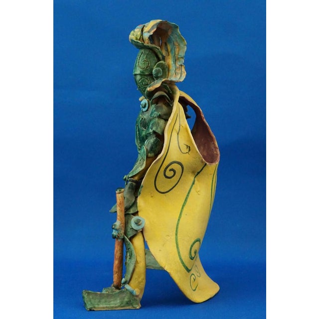 20th Century Ceramic Sculpture of a Medieval Knight by Dino Caruso, Italy For Sale - Image 8 of 18