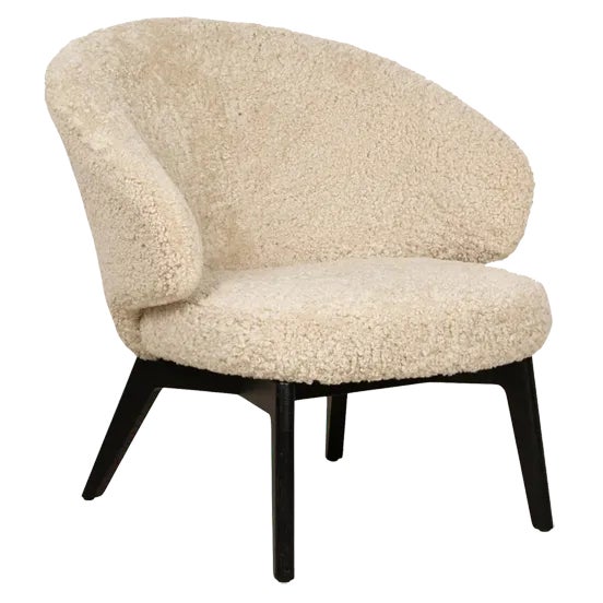 LET Armchair Stands on Black Wooden Feet by Fritz Hansen For Sale