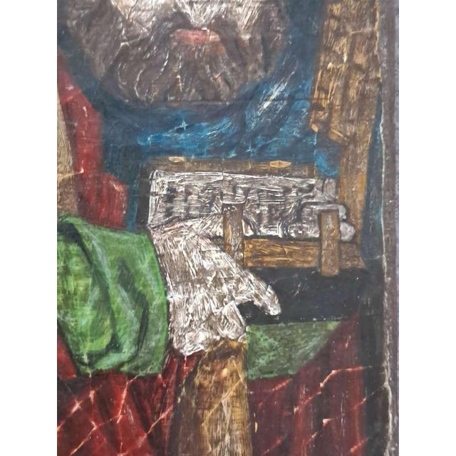 Rustic European Veneto-Cretan Icon of Saint John the Evangelist (Theologian), Late 15th Century. For Sale - Image 3 of 12
