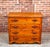 Farmhouse Antique 19th C. Cottage Pine 4 Drawer Dresser / Chest With Walnut Carved Pulls For Sale - Image 3 of 9