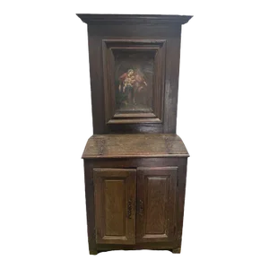 Cabinet With Painting - 17th Century, French Wooden