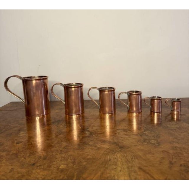 Antique Victorian Copper Measurers, 1860, Set of 6 For Sale - Image 6 of 7