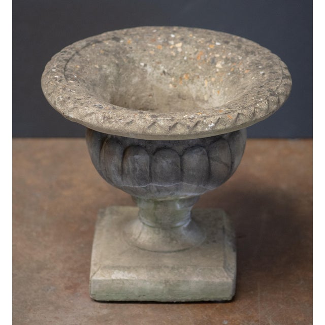 English English Garden Stone Urn or Planter Pot on Square Plinth Base For Sale - Image 3 of 10