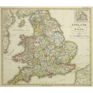 Map of England & Wales, 1850 For Sale