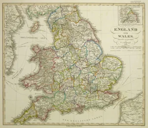 Map of England & Wales, 1850