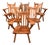 1930s Cushman Colonial Creations Searsburg Rock Maple Arm Chairs Set of 6 For Sale