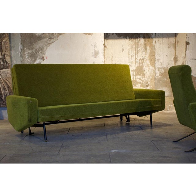 Airborne Vintage Sofa and Armchairs by Pierre Guariche from Airborne, 1960s, Set of 3 For Sale - Image 4 of 18