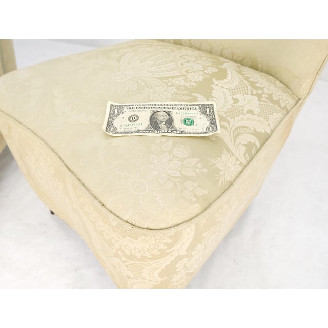 Pair Italian Mid-Century Modern Extra Tall Back Thick Spring Seats Lounge Chairs For Sale - Image 11 of 14