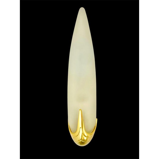 superb pair of wall lights by idearte designed and produced in Spain in the 80s. Structure in smoked glass and gilt gold...