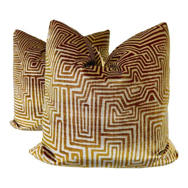 Dedar "Jamu Jungle" in Giraffe 22" Pillows-a Pair For Sale
