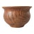Mid-Century Pottery Planter With Double Sided Incised Fern Leaf For Sale