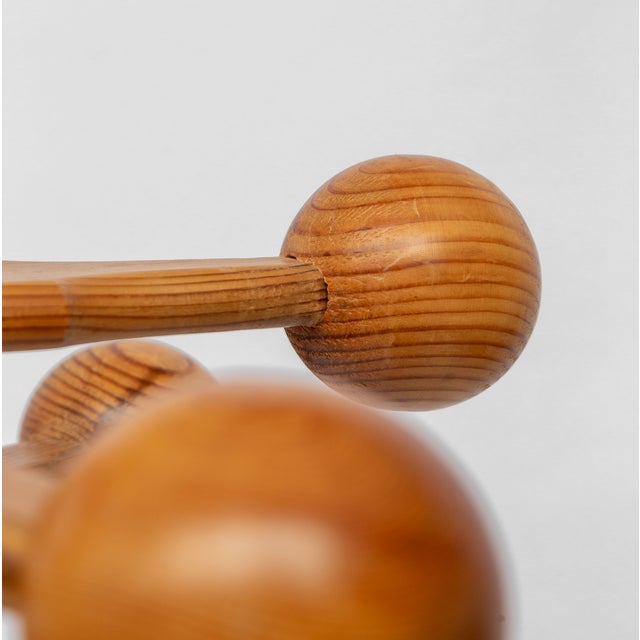 Mid-Century Danish Coat Hanger in Pine by Reiner Daumiller, Sweden, 1970s For Sale - Image 5 of 8