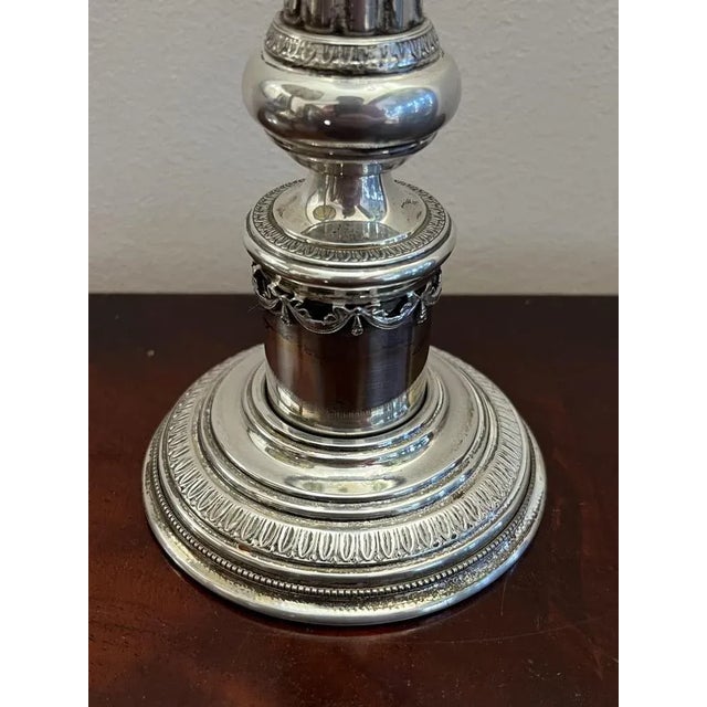 Italian Silver Candleholder, 1980s For Sale - Image 4 of 7