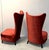 1990s Paolo Buffa Style Red Velvet Tall Back Slipper Chairs - A Pair For Sale - Image 10 of 13
