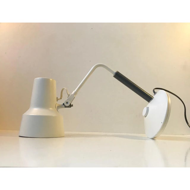 Mid-Century White Desk or Wall Lamp by Jac Jacobsen for Luxo, 1960s For Sale - Image 4 of 13