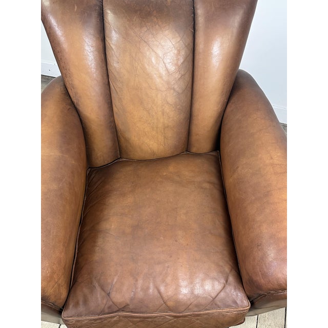 Vintage Leather Club Chair, 1950s For Sale - Image 11 of 13