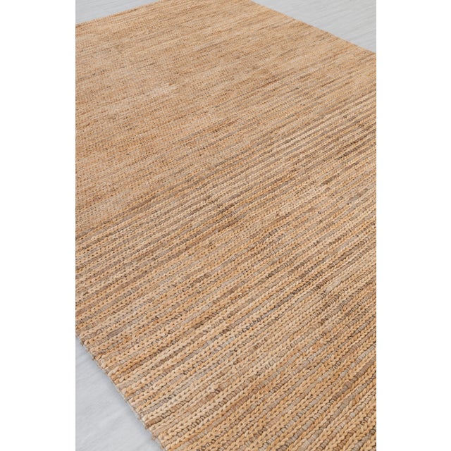Boho Chic Premium Braided Hand Woven Jute Wool Rug 6x9 Ft. For Sale - Image 3 of 13