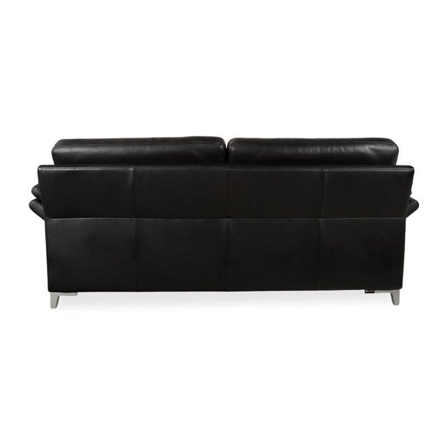 Model 3300 3-Seater Sofa in Black Leather from Rolf Benz For Sale - Image 9 of 11