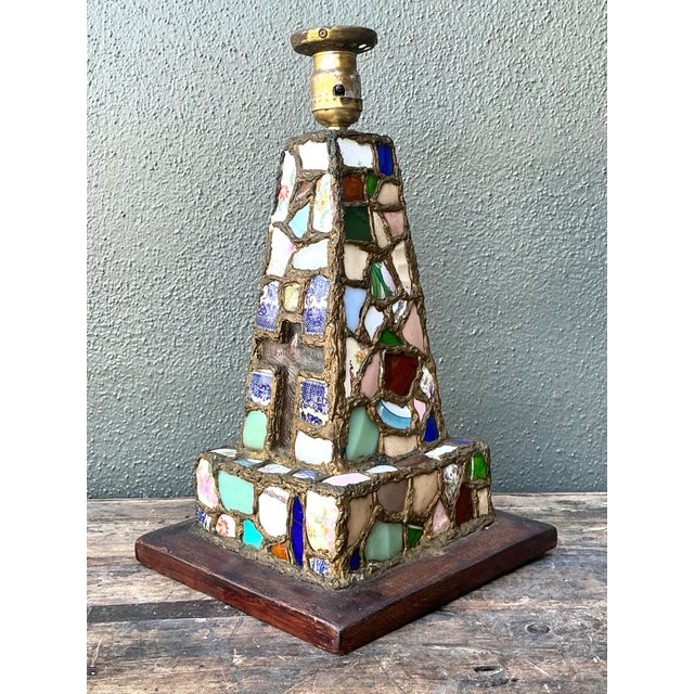 Vintage China Mosaic Lamp For Sale - Image 11 of 12