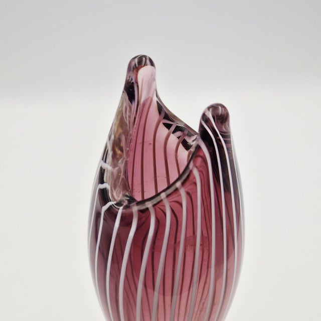 Kosta Boda Zebra Glass Vase by Vicke Lindstrand for Kosta, Sweden, 1950s For Sale - Image 4 of 14