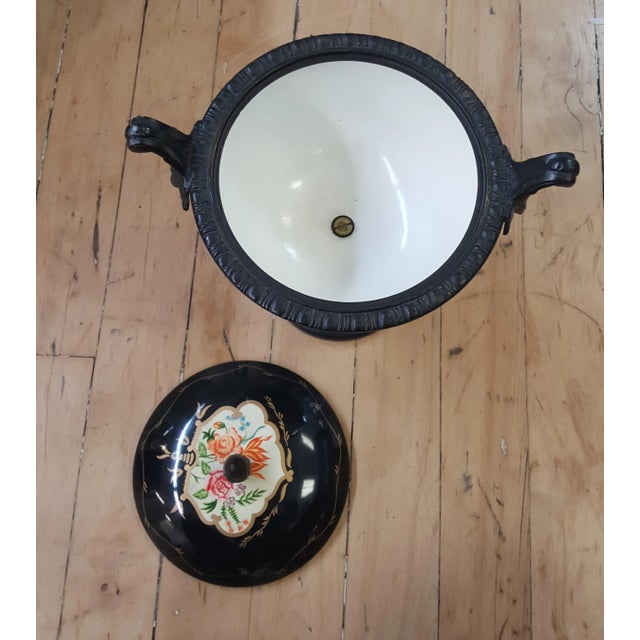 2010s Maitland Smith Cloisonne Pot With Lid For Sale - Image 5 of 7