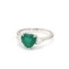 Emerald heart three stone ring gold Natural 2CTW heart emerald diamond three stone ring gold Emerald cut emerald heart...