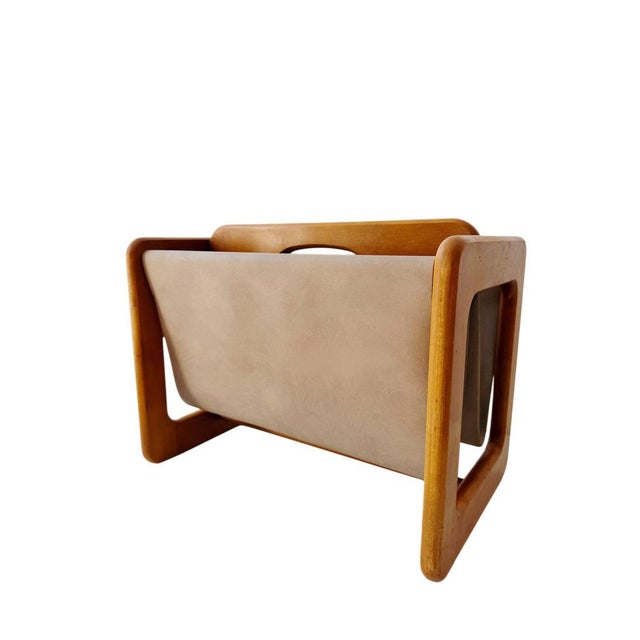 Aksel Kjersgaard Danish Teak Magazine Holder attributed to Aksel Kjersgaard for Salin Mobler, 1960s For Sale - Image 4 of 7