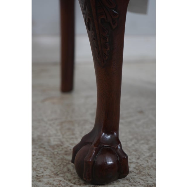 Set of 8 Baker Colonial Williamsburg Clawfoot Mahogany Dining Room Chairs For Sale - Image 10 of 18
