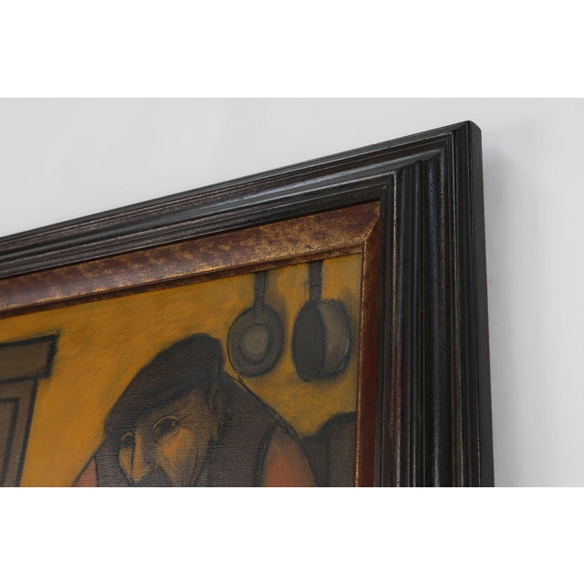 Robert Deman, Solitary Man, 1940s, Oil on Canvas, Framed For Sale - Image 6 of 11