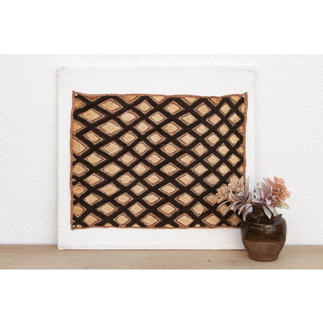 Patterned African Kuba Cloth Panel For Sale In Los Angeles - Image 6 of 6