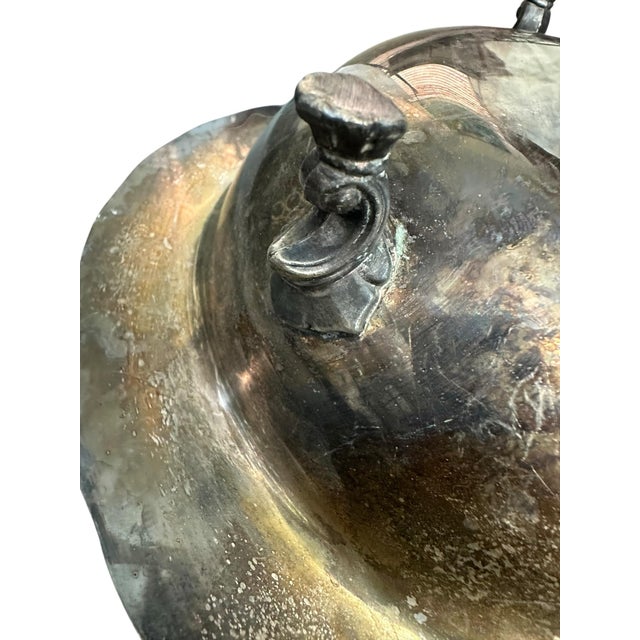 Antique Silverplate Bowl With Claw Feet For Sale - Image 4 of 8
