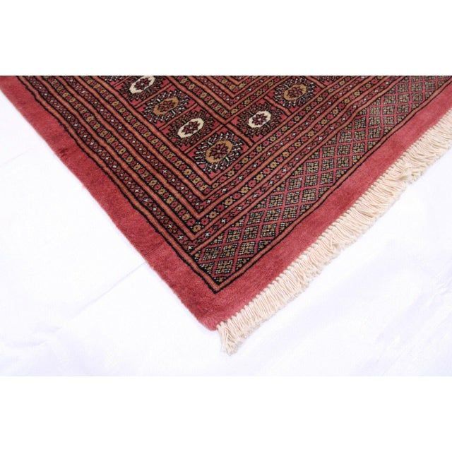 Pakistani Hand-Knotted Bukhara Rug For Sale - Image 5 of 7