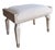 Attributed Currey & Co. Muslin Ottoman For Sale