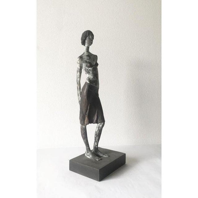 Italian Cast Lost Wax and Bronze Sculpture by Aron Demetz Guardando, 2004 For Sale - Image 6 of 18