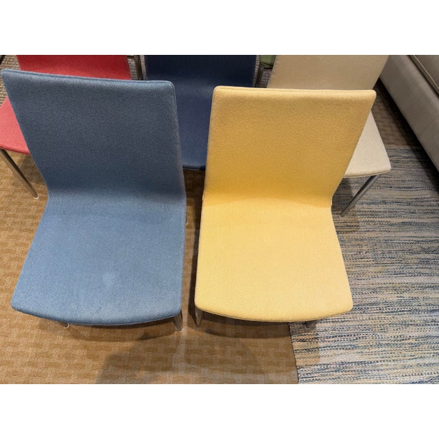 Mid-Century Modern Set of 8 Late 20th Century Authentic Loewenstein Postmodern Italian Dining Chairs - Colorful Assortment For Sale - Image 3 of 9